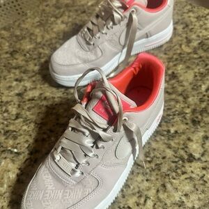 Nike Women's Gray and Pink Sneakers